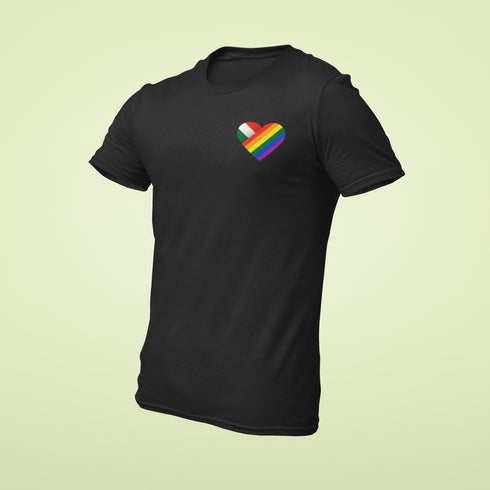 ZShowTime karcsúsított férfi póló - HUN Pride Szív